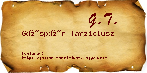 Gáspár Tarziciusz névjegykártya